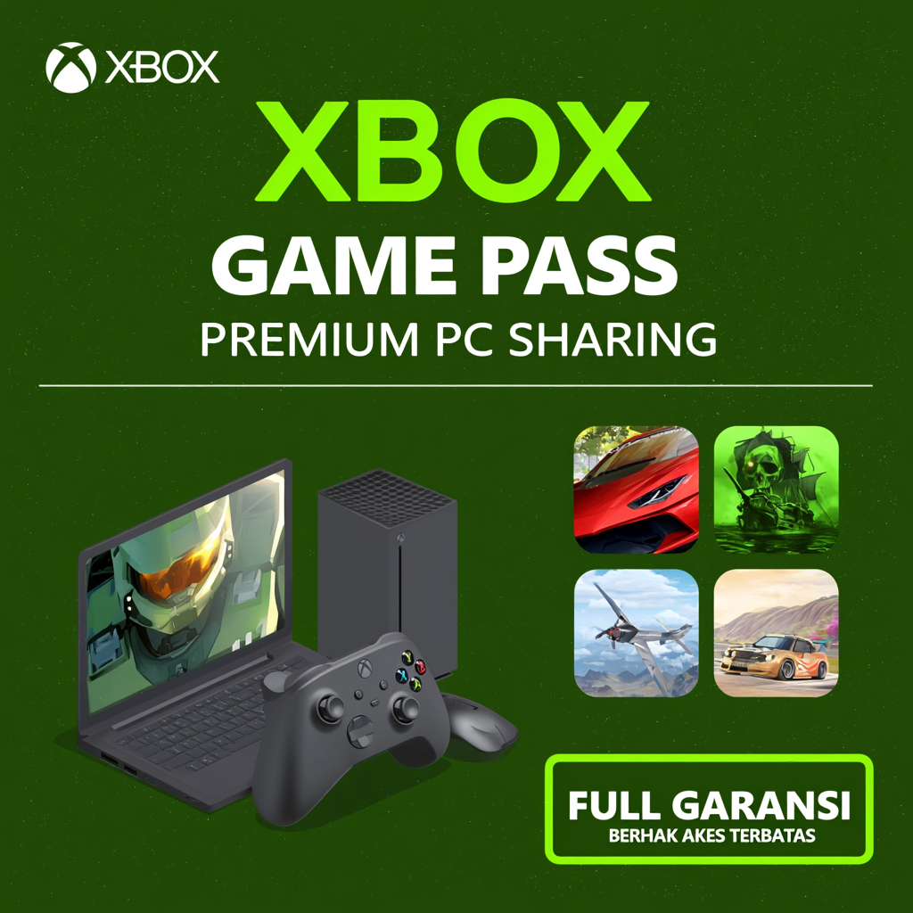 XBOX GAMEPASS PC PREMIUM SHARING BERGARANSI