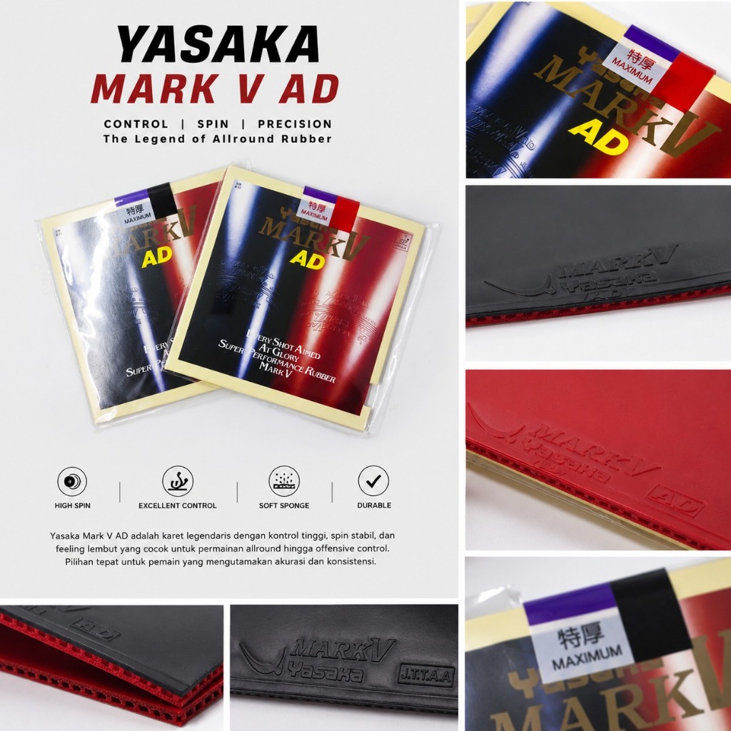 Karet Pingpong Yasaka Mark V AD
