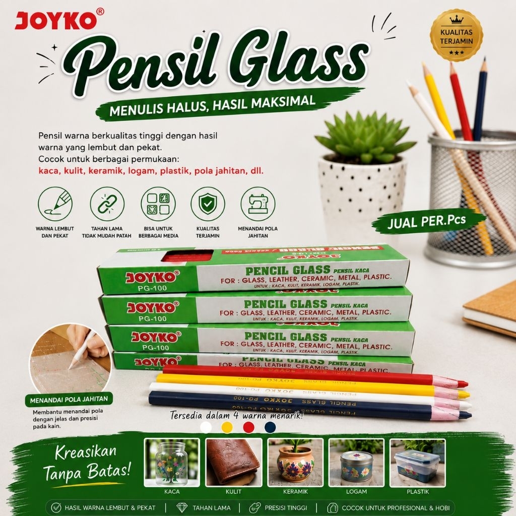Pensil Jahit Joyko / Pensil Glass Merk Joyko / Kapur Pensil Jahit