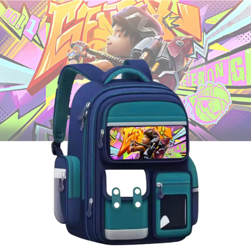 Tas Ransel Anak Boboiboy Bahan Kanvas Backpack Muat Laptop Anak PAUD TK SD Bisa TROLI & RODA