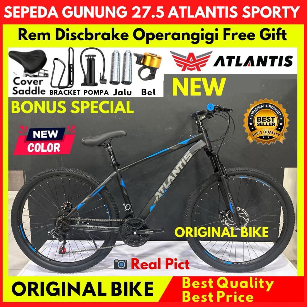 Sepeda Gunung MTB 27.5 ATLANTIS REM DISCBRAKE terbaru