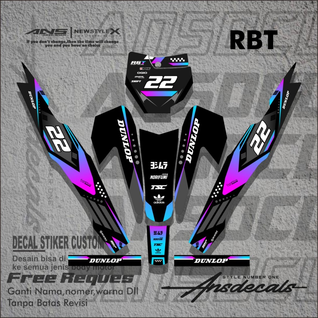 DECAL RBT BODY JUPITER YAMAHA VEGA NEW FULL BODY DEKAL STICKER STRIPING TERBARU HONDA REVO