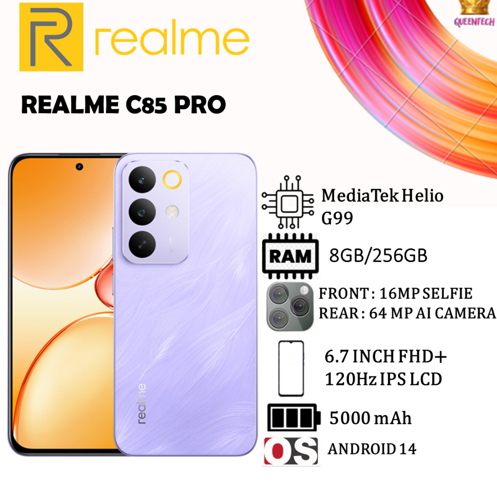 REALME C85 PRO 8GB 256GB NFC 5000 mAh GARANSI RESMI BNIB