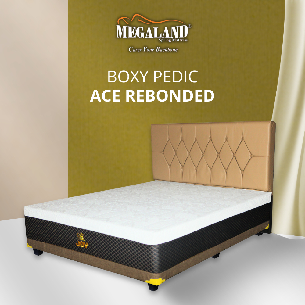 Springbed Megaland - Set Kasur Boxi/Boxy Ace Rebonded + Sandaran Kasur | Kasur Orthopedic | Kasur Re