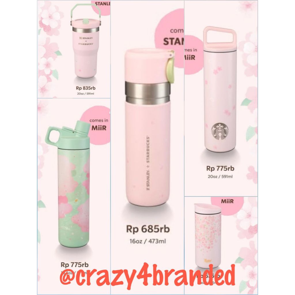 Starbucks × Stanley & Miir Spring 2026 Cherry Blossom Various Tumbler
