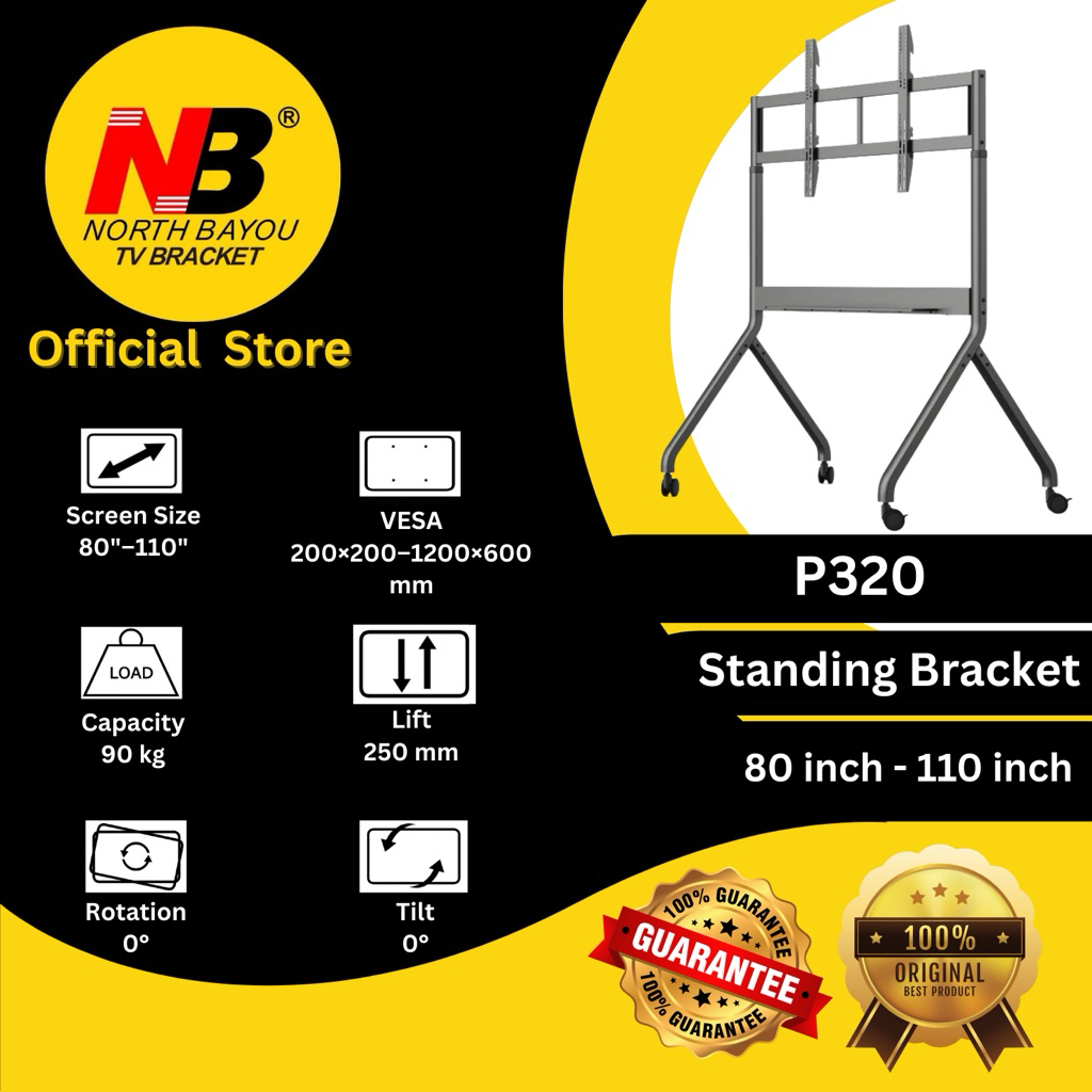 North Bayou NB P320 Motorized Standing Bracket ( 80 inch to 110 inch ) For Display TV LED LCD OLED