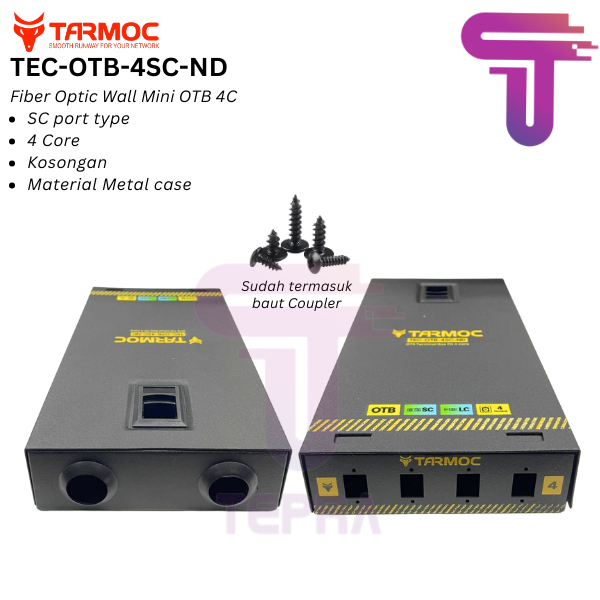 Tarmoc Fiber Optic mini OTB 4 Core SC | Roset FO Besi 4C Kosongan