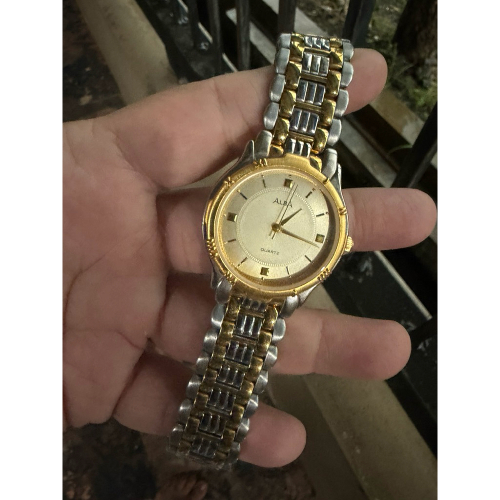 JAM TANGAN WANITA ALBA silver kombinasi jam tangan wanita alba  original
