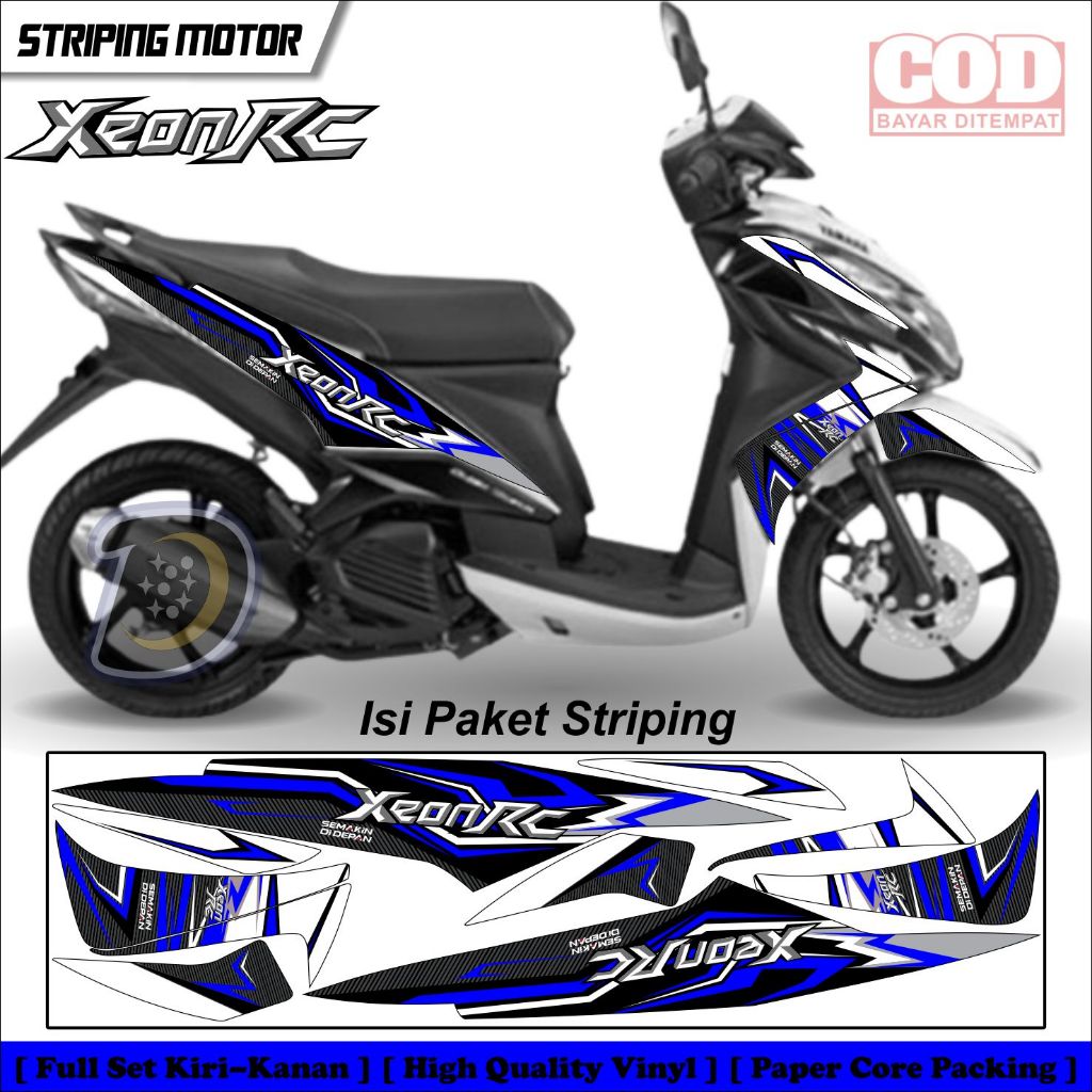Stiker Motor Xeon Rc Striping lis Xeon Rc Striping Motor Xeon Rc Red Design