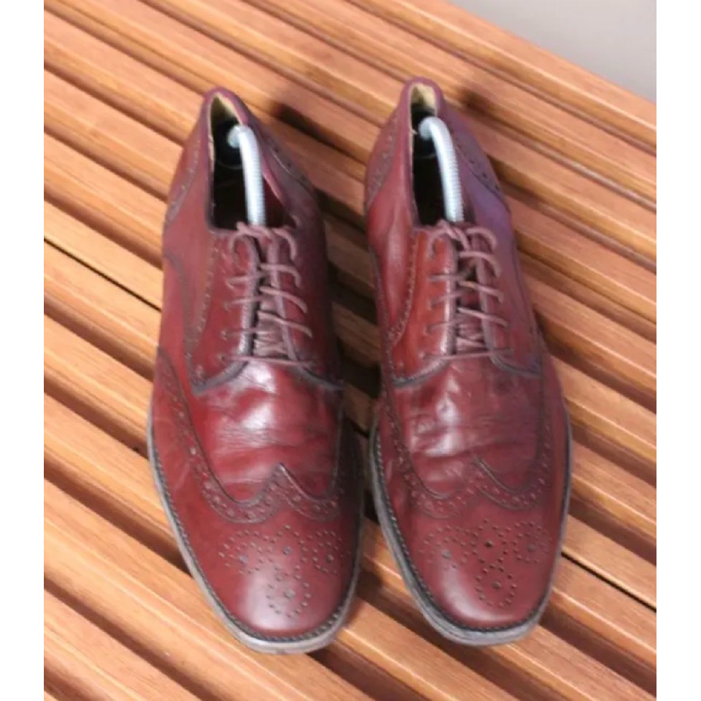 sepatu wingtip brogues Johnston & Murphy 43 derby not weejuns/martens