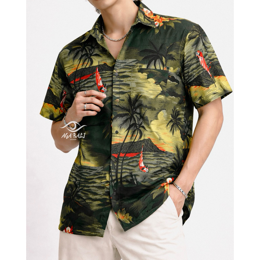 Kemeja Bali Motif Pantai - Hem Pantai Bali XXL .ag