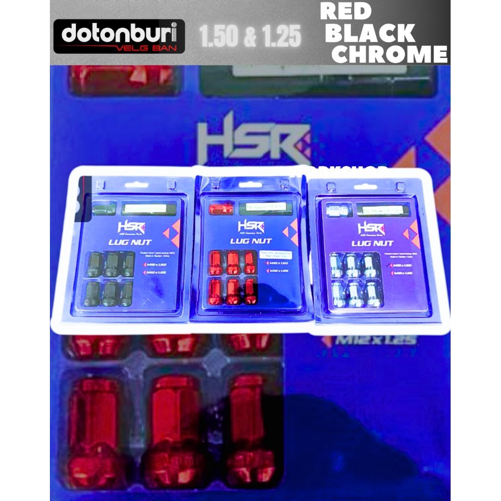 Mur Roda Mobil Variasi Ukuran derat 1.5 Mur Racing heptagon Hsr Murah