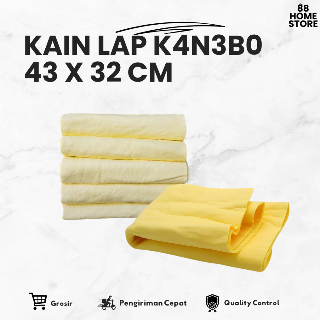 KANEBO 43 x 32 cm & kain lap pembersih mobil/ motor