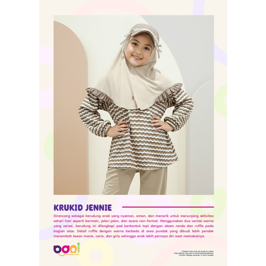 Rabbani - Krukid Jennie Kerudung Anak Bertopi