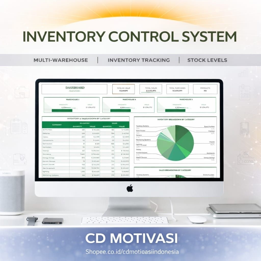 Termurah All-in-One Inventory Control System - Multi Warehouse - Comprehensive GoogIe Sheets Templat