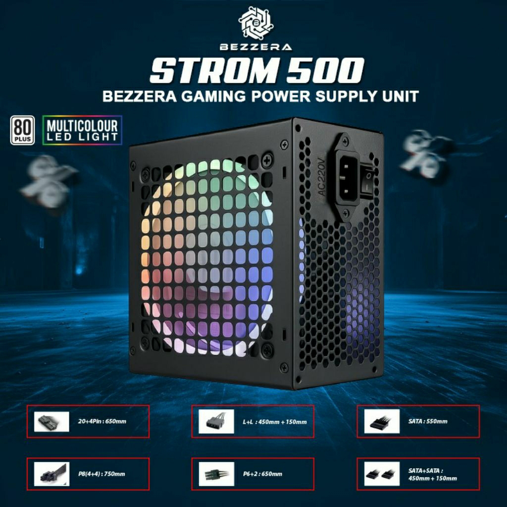 Psu RGB Bezzera Strom 500 Psu Gaming