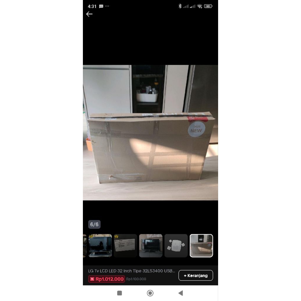 LG TV Lcd LED 32 inch tipe 32LS3400 Usb Hdmi port televisi