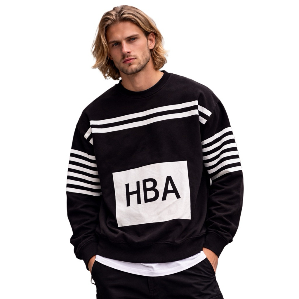 Hood By Air Black White Crewneck