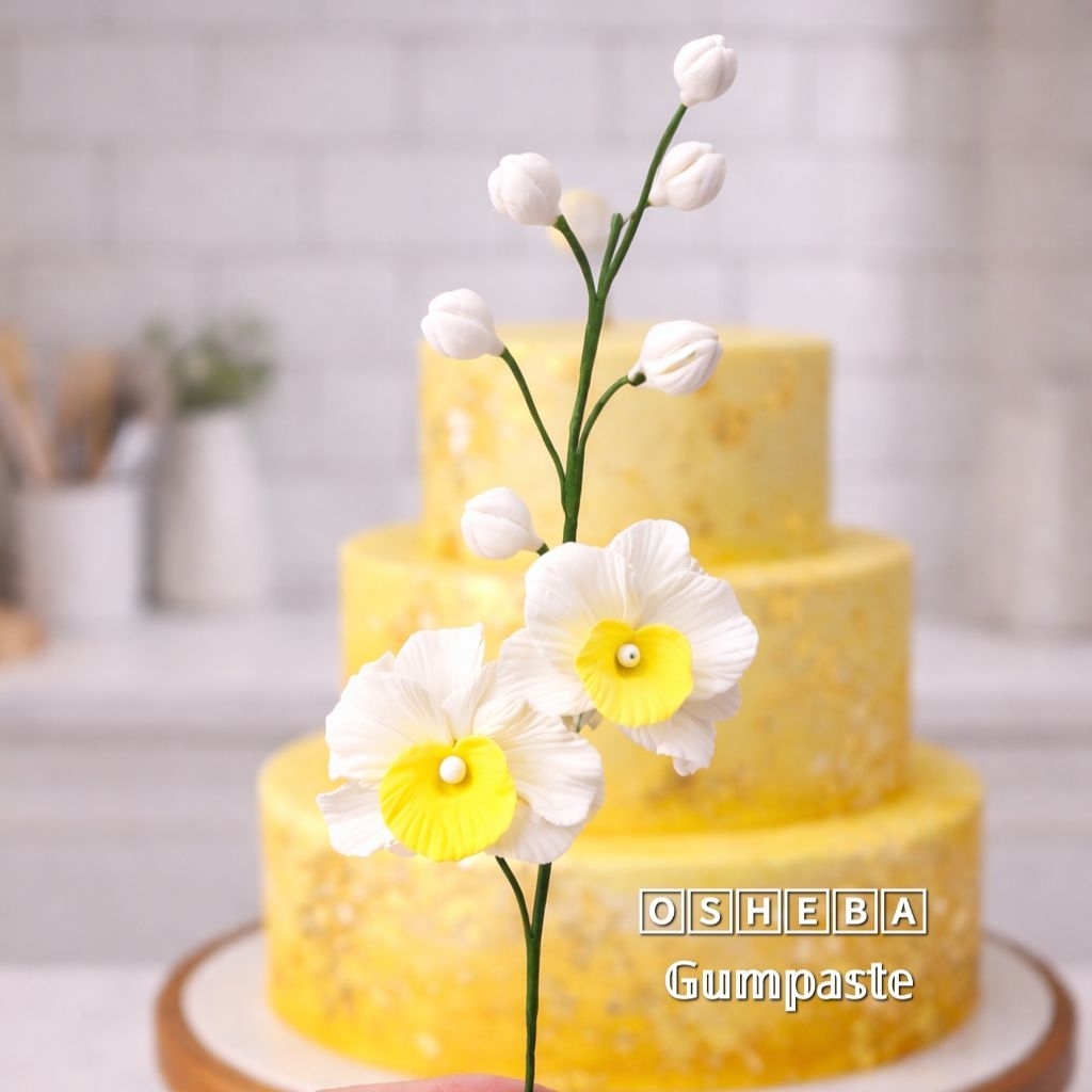 [osheba] gumpaste bunga anggrek filler SQ 42