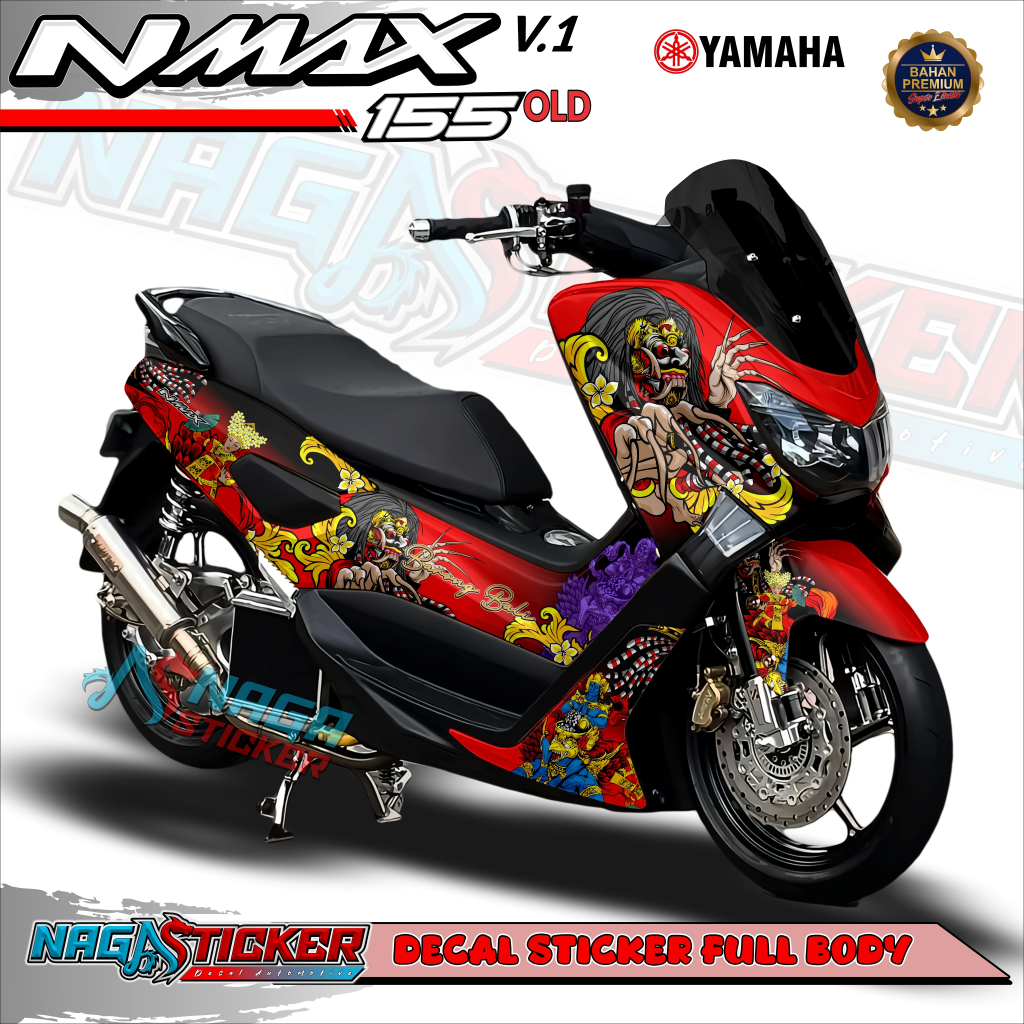 BISA COD DECAL STIKER FULL BODY YAMAHA NMAX OLD VARIASI Simple BARONG CA24 BEBAS DESAIN