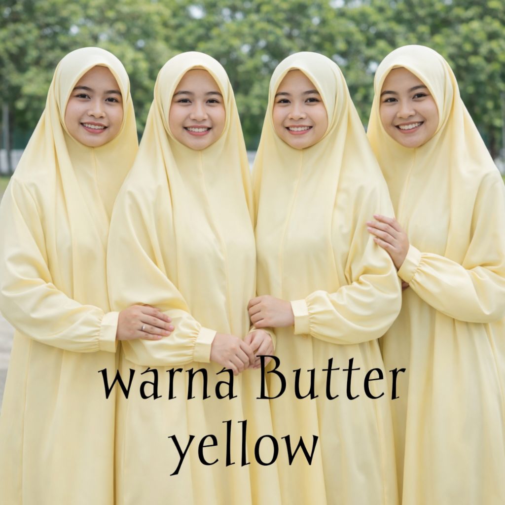 Kain bredsmend polos warna Butter yellow// bahan satin bela premium// kain DUCHESS gaun dan gamis //