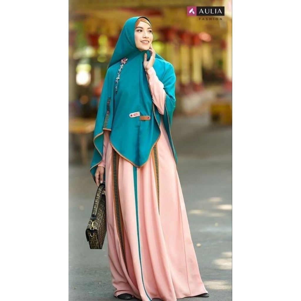 Aulia Fashion Set Gamis Preloved Faiza Apricot Sz. xS