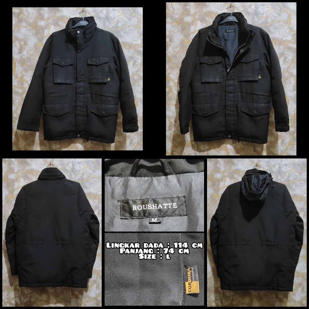 Jaket Parka M65 Cordura Warna Hitam Second Original.