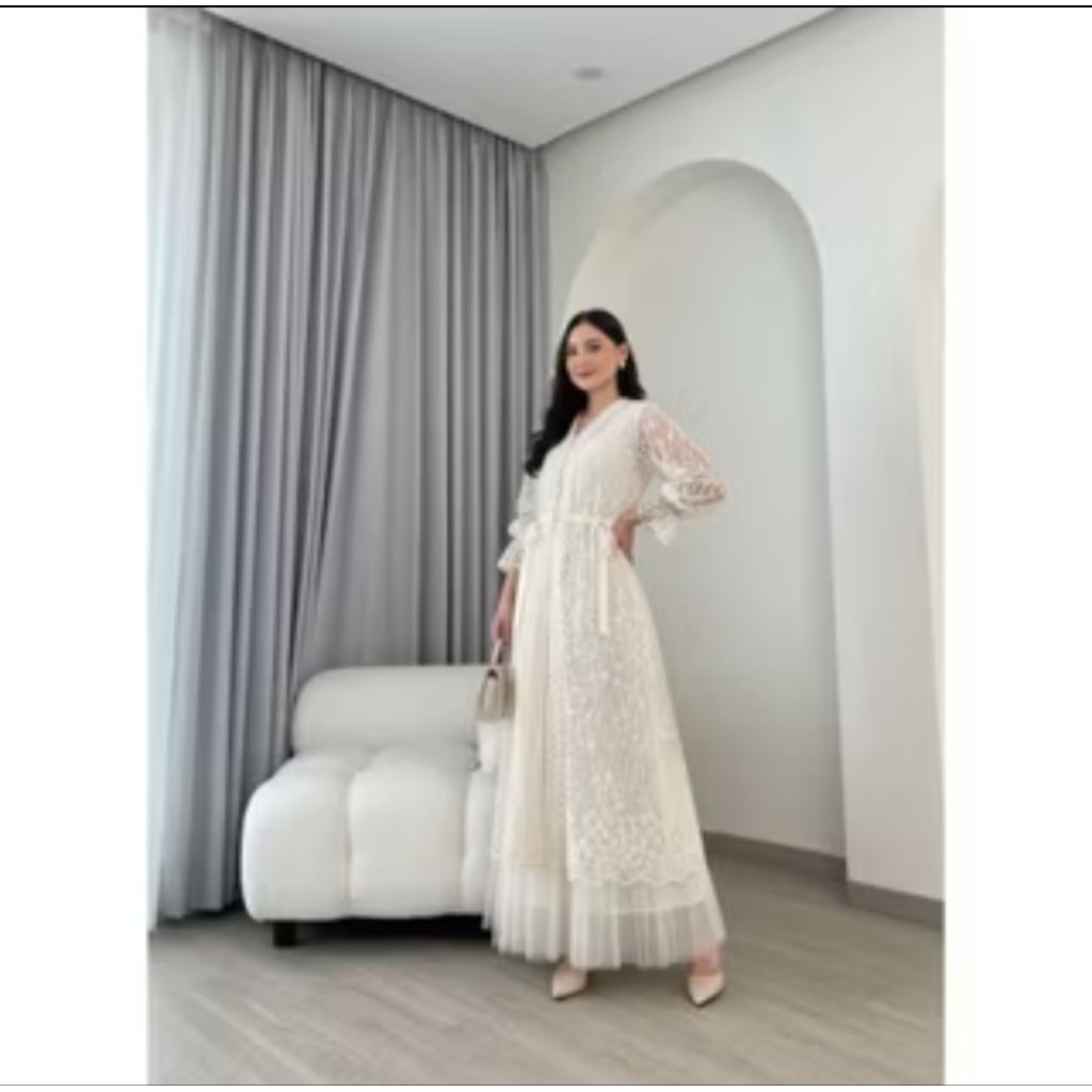 Luby outer long brukat kondangan/outer dress wanita lengan panjang