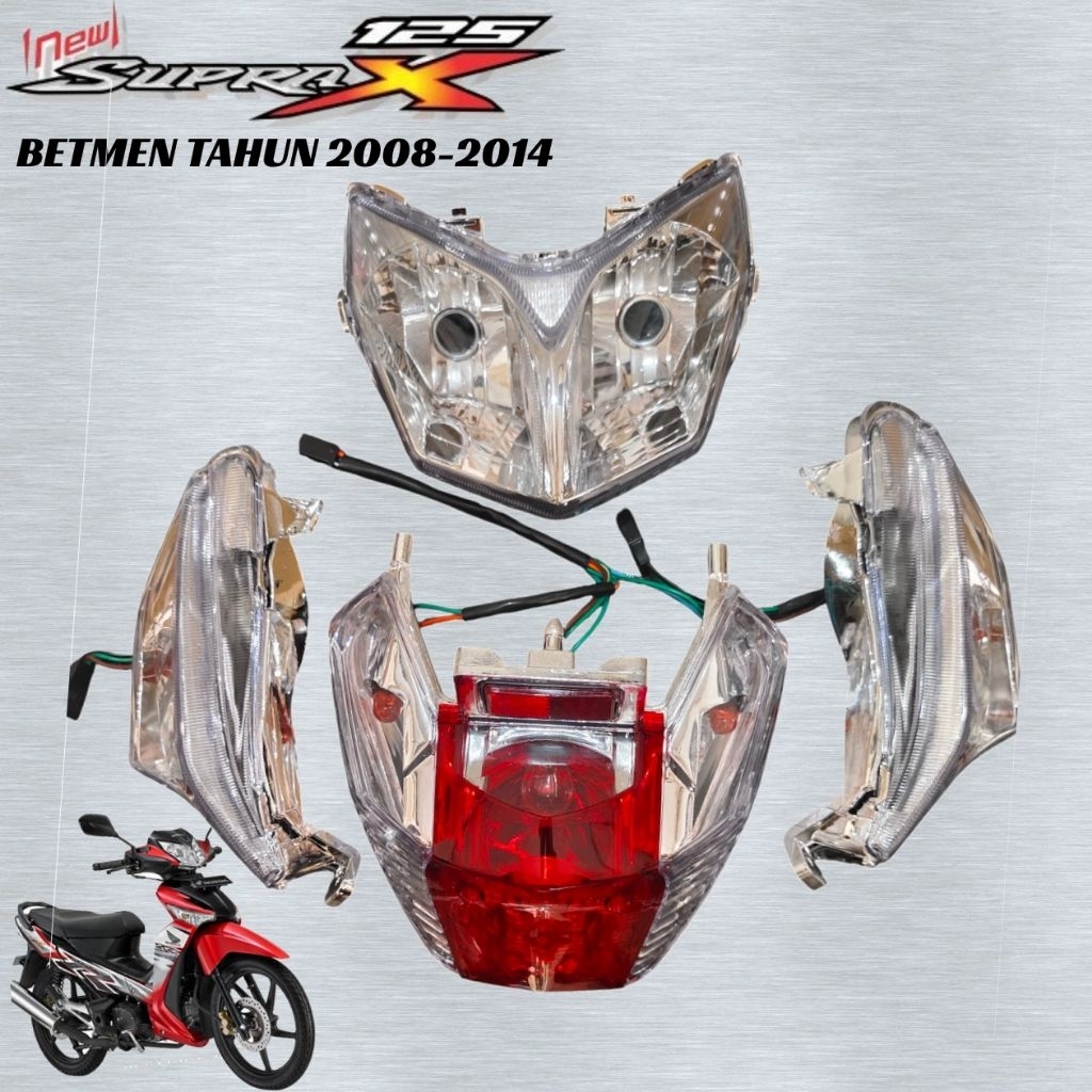 COVER LAMPU+REFLEKTOR SUPRA X 125 BETMEN th 2008-2014