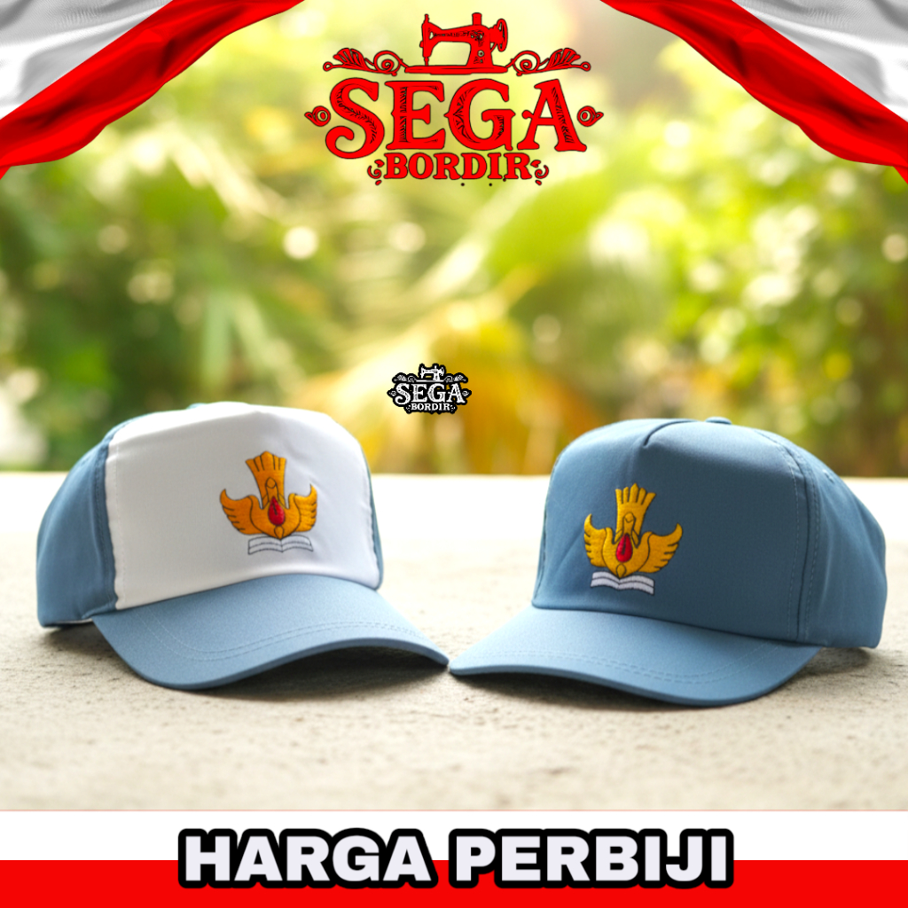 Topi SMA bordir putih abu-abu | Topi SMA bordir