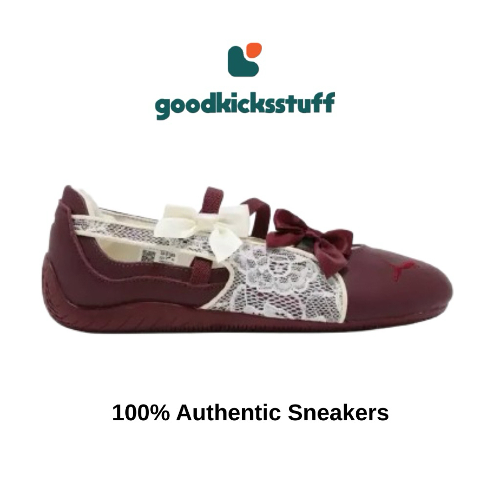 Flat Shoes Puma Speedcat Ballet Lace Maroon Ruby Shimmer Ivory 100% Authentic