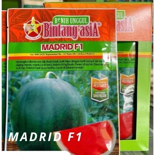 MADRID f1.bibit semangka non biji/benih semangka Non biji kemasan 20 gr