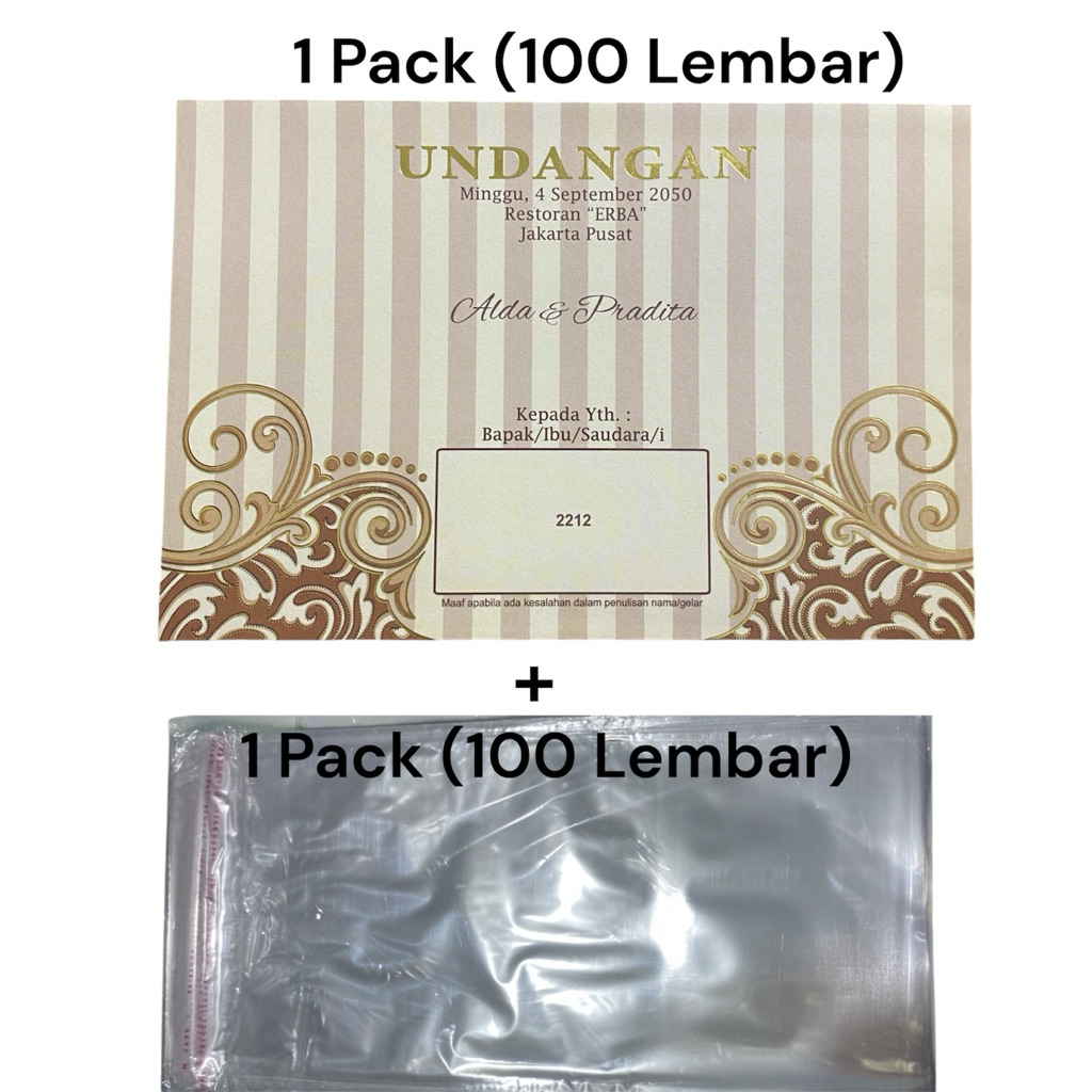 1 Pack Blangko Erba 2212 + 1 Pack Plastik opp (Gratis File Setting)