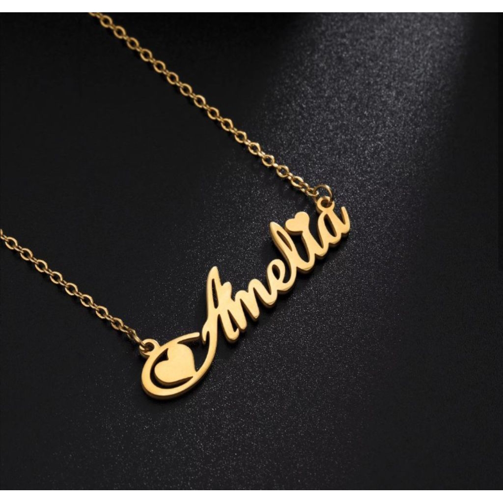 kalung nama titanium kalung nama anak perempuan cantik dan elegan