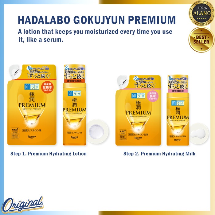 Hadalabo Gokujyun Premium Hyaluronic Liquid Original Japan - Pelembab Wajah