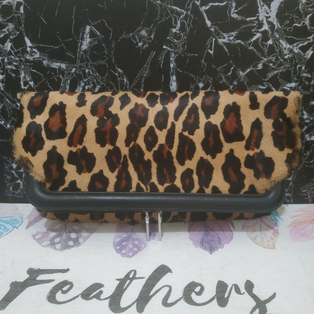 CUCI GUDANG tas handbag wanita leopard DKNY ori ( NEGO )