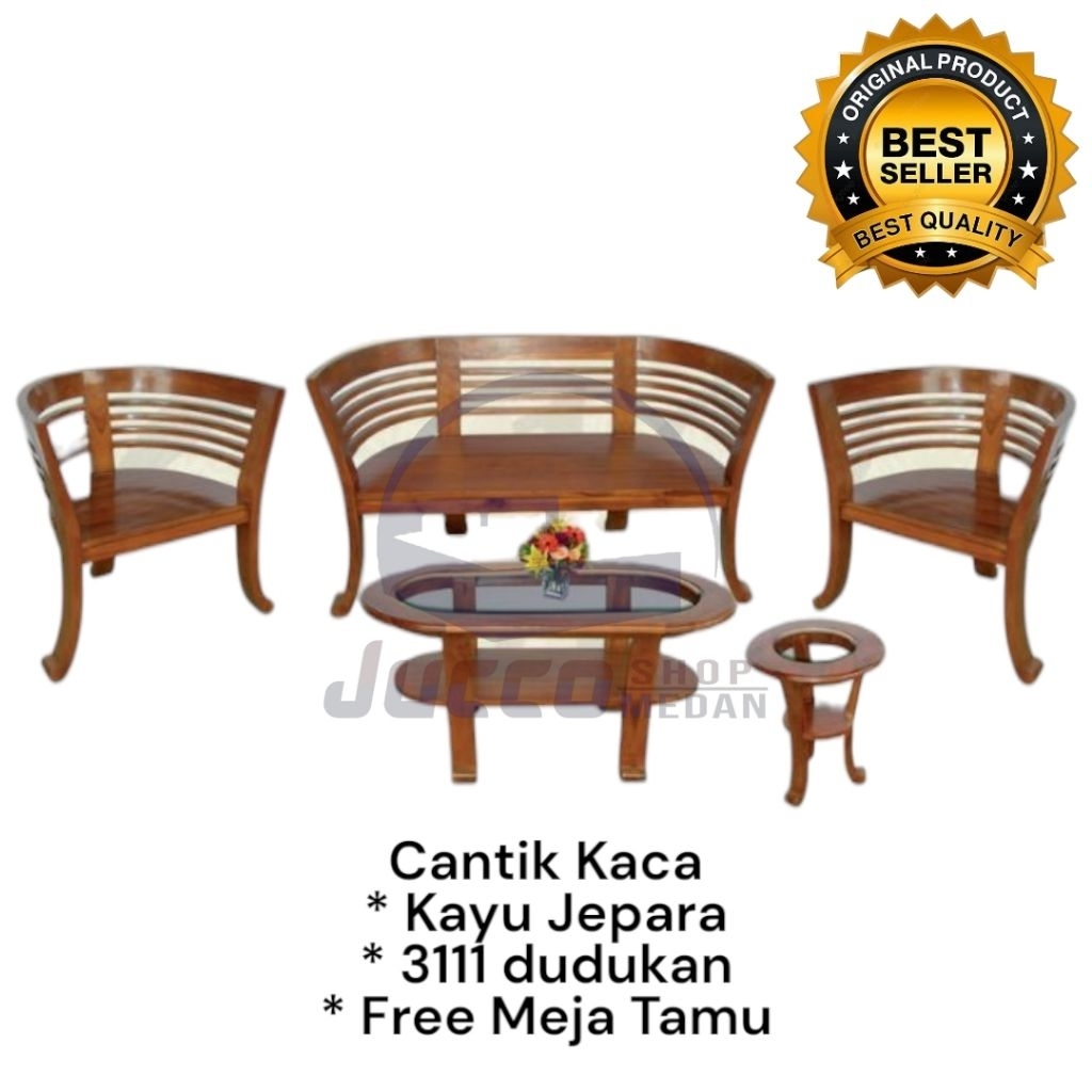 [ Golden Furniture ] Kursi Tamu Jati Toraja Tamu - Kursi Jati Jepara Free Meja Tamu - Sofa Tamu Jepa