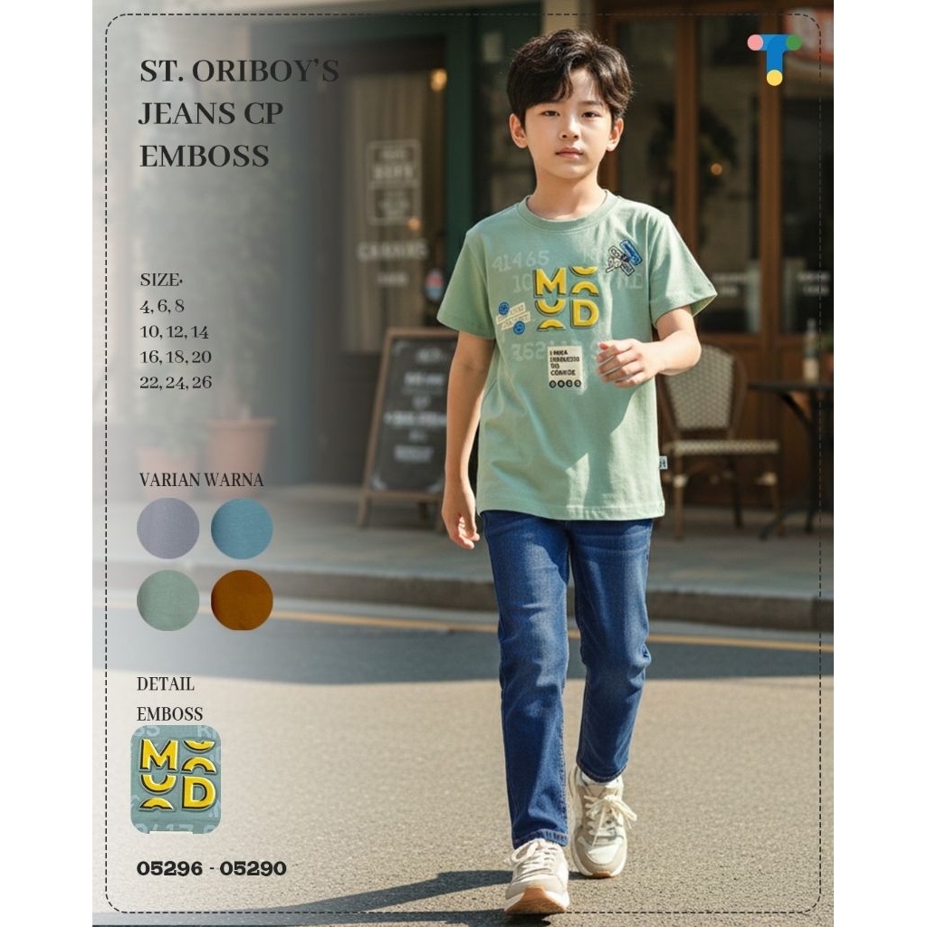 [2-15t] SETELAN BAJU ANAK LAKI LAKI CELANA PANJANG JEANS ORIBOYS 2 3 4 5 6 7 8 9 10 11 12 13 14 15 T