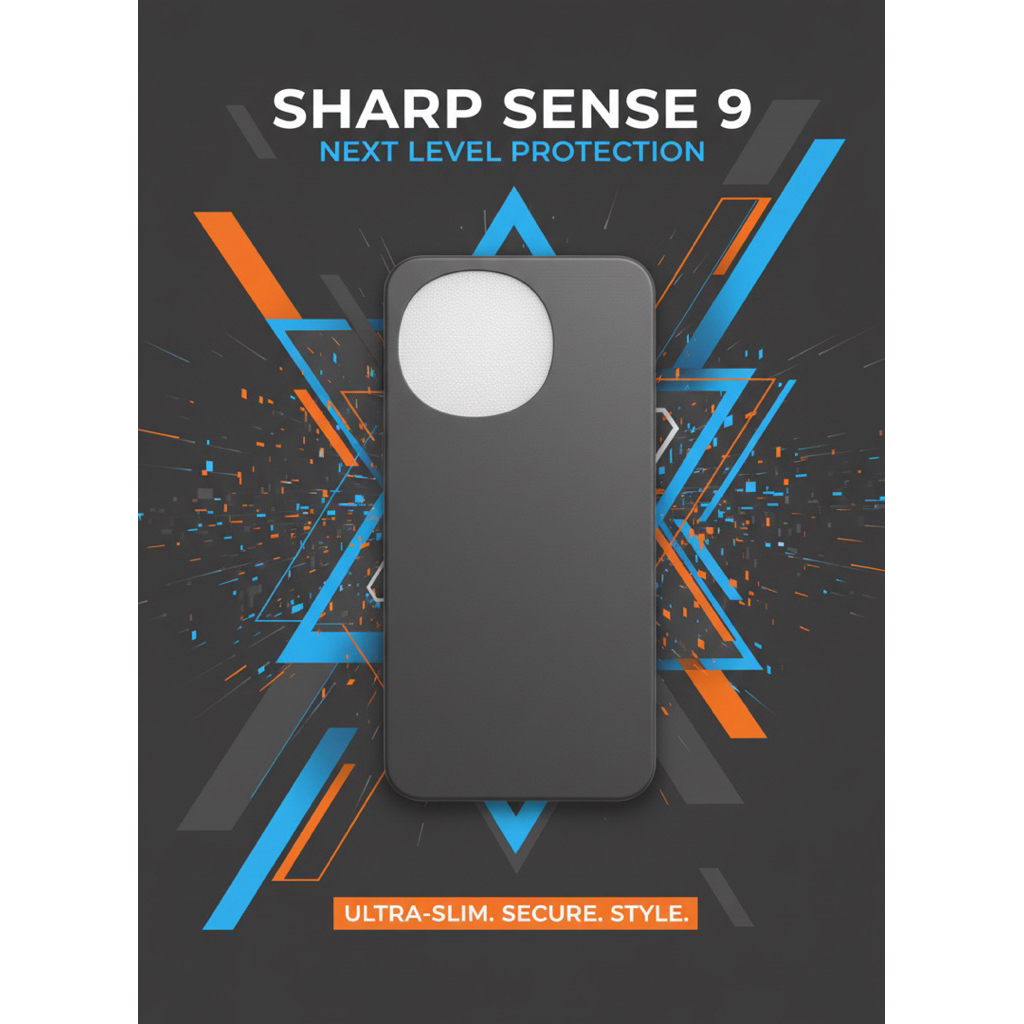 Casing Sharp Sense 9 Anti Knock Carbon Case - Full Protection Shockproof Slim Case