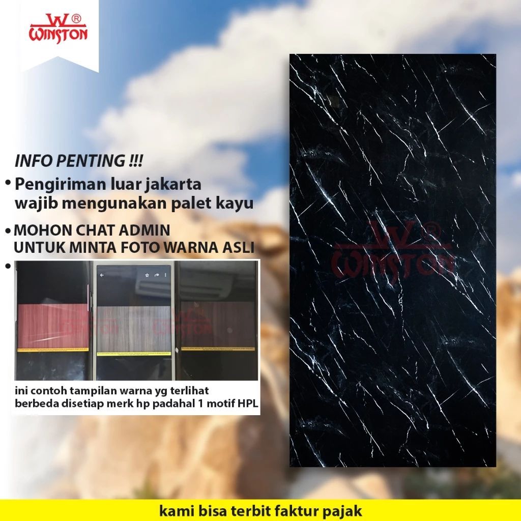HPL Marmer NO TACO NO AICA Granite Colours Winston Warna Keramik / Ceramic / Granit Terlaris Interio