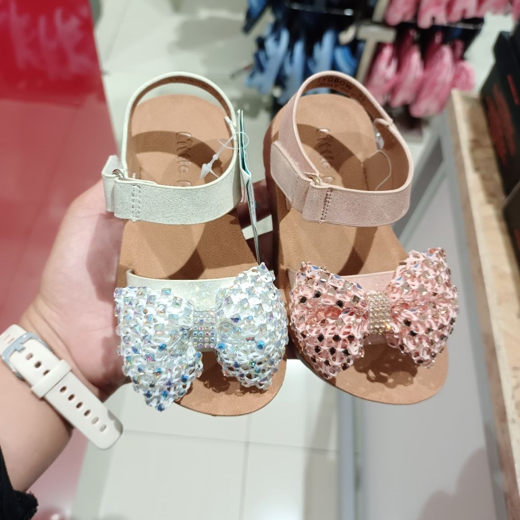 Little M sandal tali anak perempuan pita / sandal tali motif pita lucu 22-26