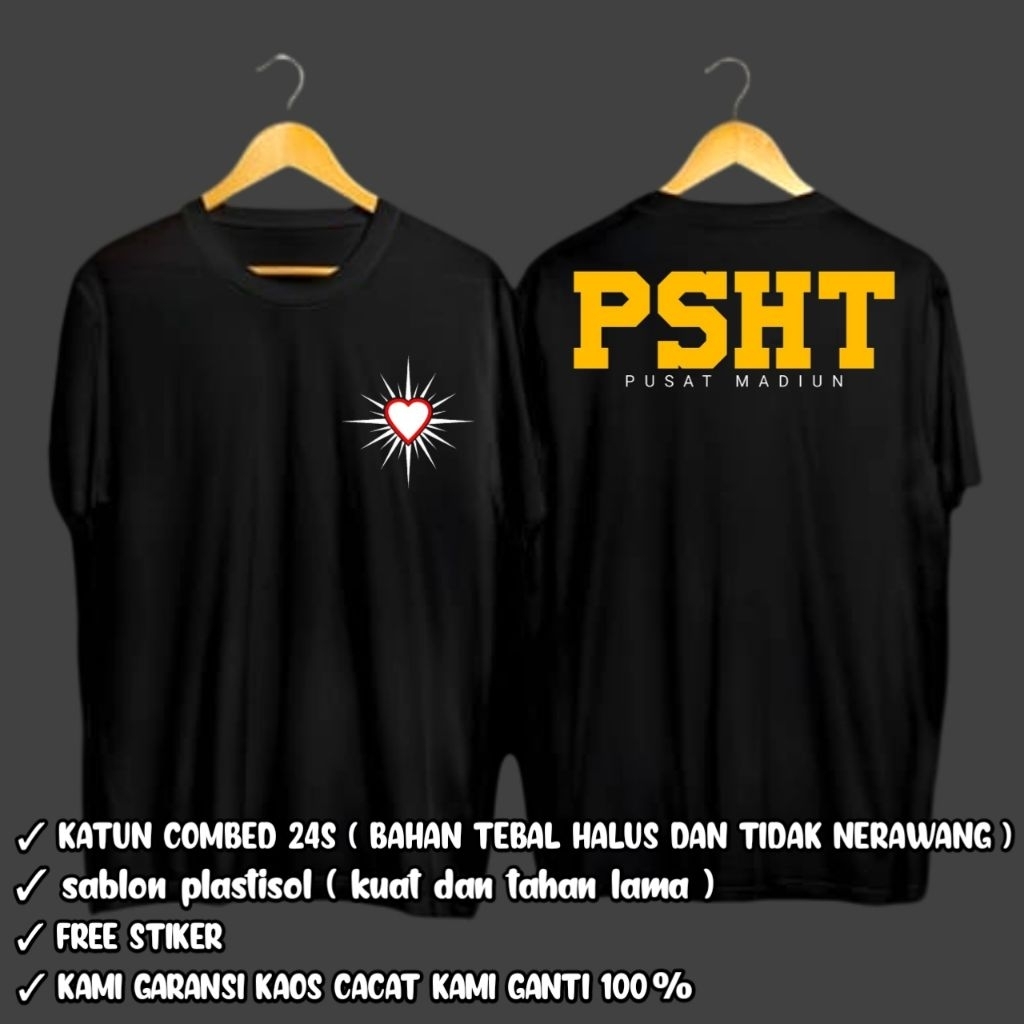 KAOS PSHT KATUN COMBED 24S / KAOS PSHT TERATE / KAOS PSHT 1922 / KATUN COMBED 24S