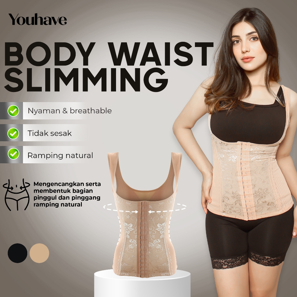 Korset Pelangsing Wanita Long Torso untuk Kebaya, Bra Panjang Model 58026