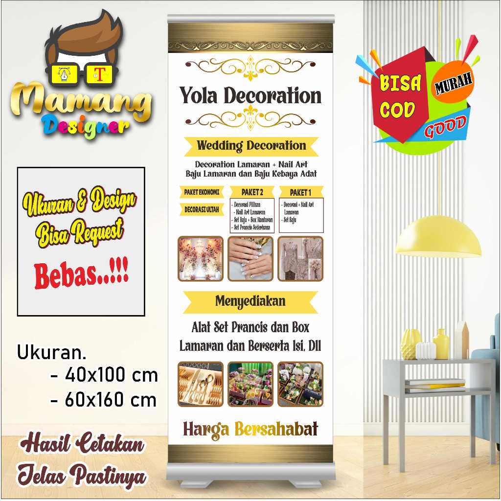 Spanduk Banner Request Untuk Jasa Dekorasi Pernikahan Bagus