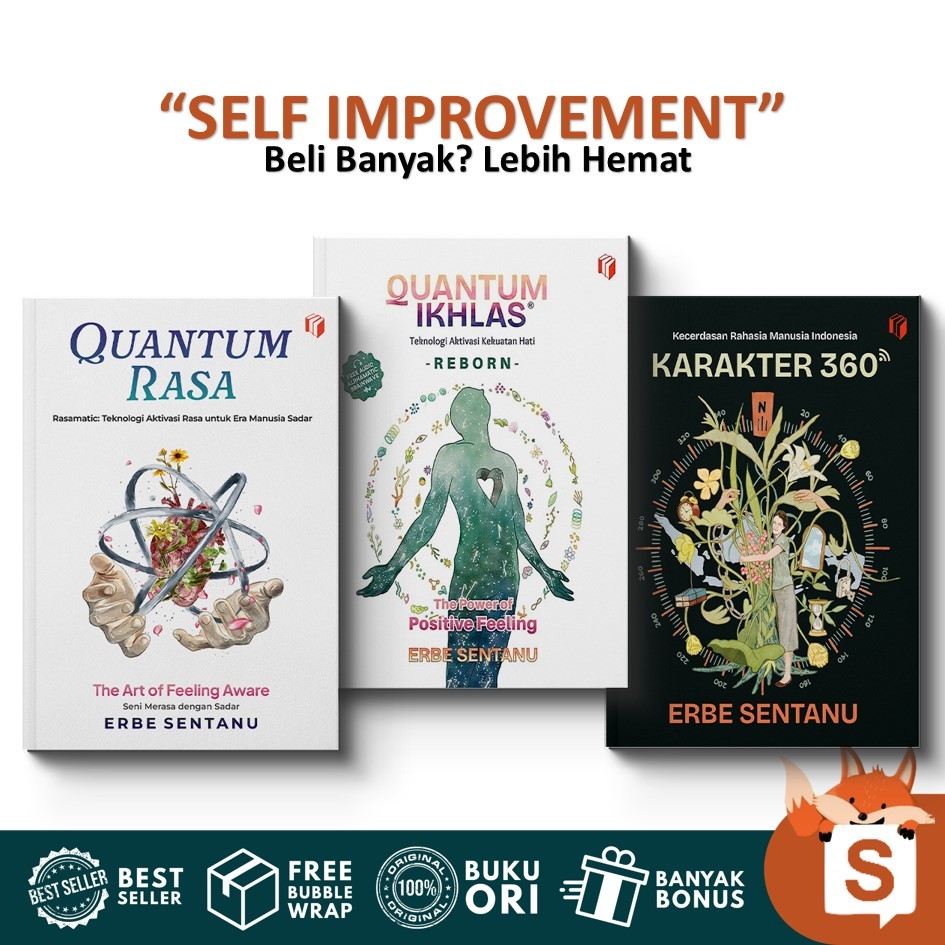 Buku Quantum Rasa / Buku Quantum Ikhlas / Buku Karakter 360 (SHIRA MEDIA) - Self Improvement