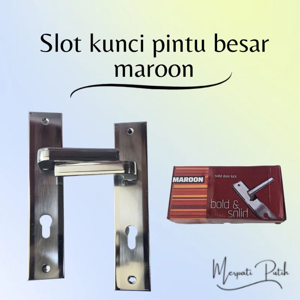 Kunci Pintu / Slot Pintu BESAR MAROON KOTAK