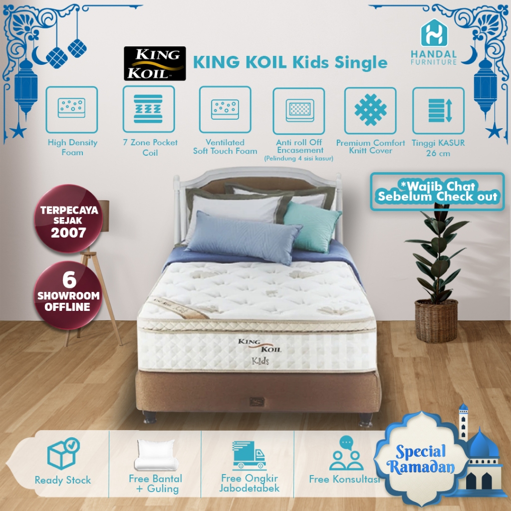 King Koil Set Kasur Spring Bed Kids Single