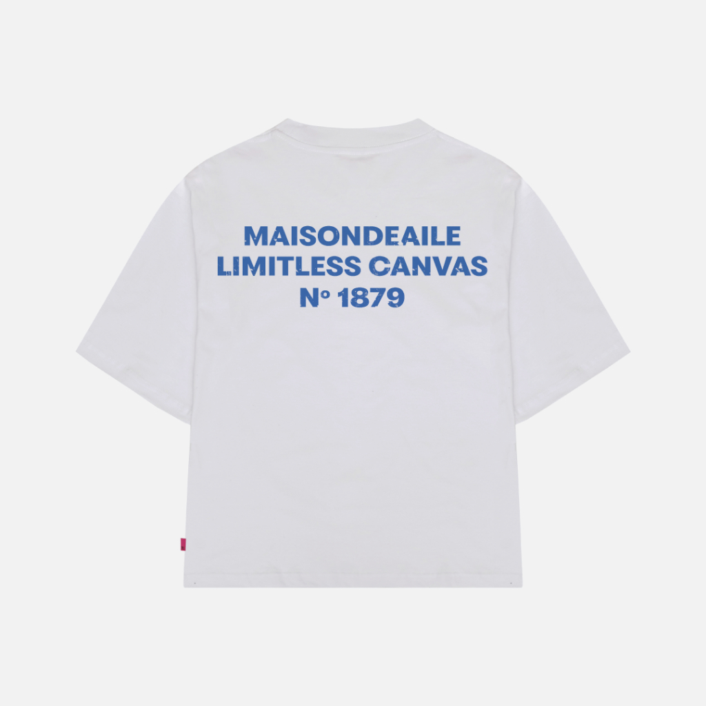 AILE - IVAN 1879 BOXY TEE - KAOS PUTIH UNISEX