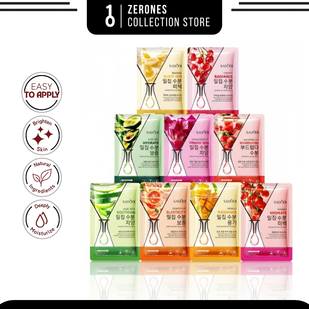 BPOM bioaqua sadoer minipink cosmetics wajah masker sheet mask 12 pcs whitening masker muka SR094