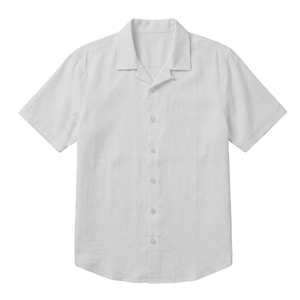 KEMEJA RAYON PUTIH HAWAI POLOS PRIA WANITA